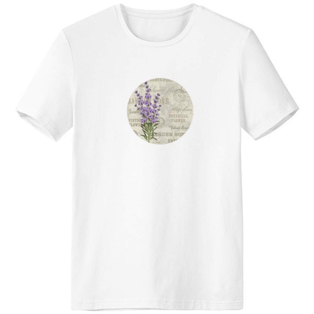 Purple Lavender Flower Plant Crew Neck T-Shirt Workwear